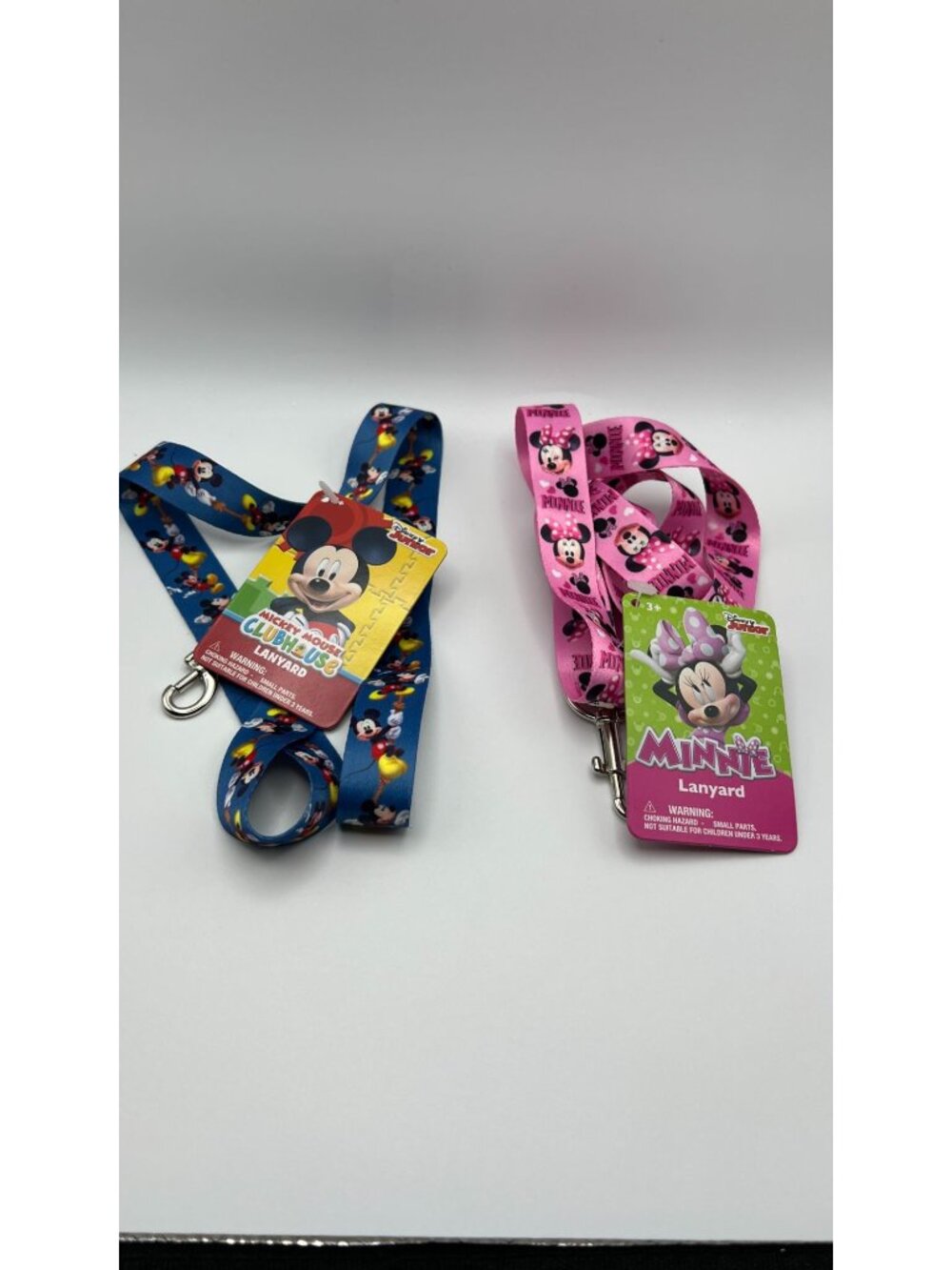 Disney Junior Mickey & Minnie Mouse Lanyard Set Pink & Blue For Kids Keychain Ho